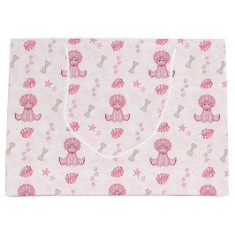 Sacola Para Presentes Grande Cute Girls Birthday Pink Dinosaur