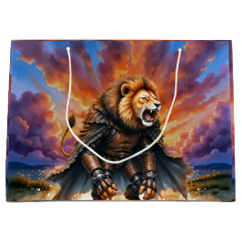 Sacola Para Presentes Grande Cyber Lion of the Wastelands 