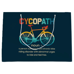 Sacola Para Presentes Grande Cycopath Funny Cycling para Ciclistas e Bikers
