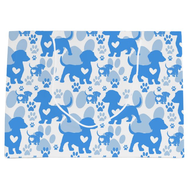 Sacola Para Presentes Grande Dachshund Love Dog Gift Bag (Frente)