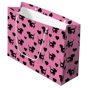 Sacola Para Presentes Grande Dachshund Love Gift Bag