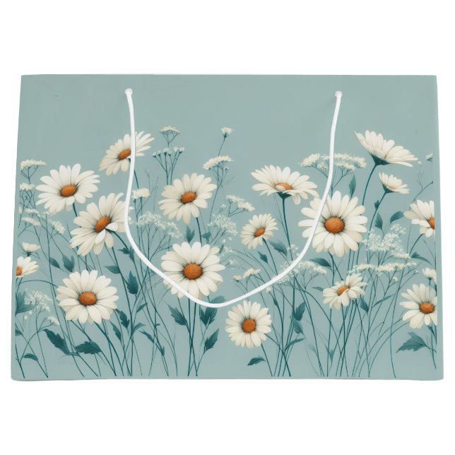 Sacola Para Presentes Grande Daisy Abundante (Frente)