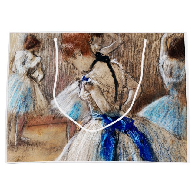 Sacola Para Presentes Grande Dançarino de Fita Azul, Edgar Degas (Frente)
