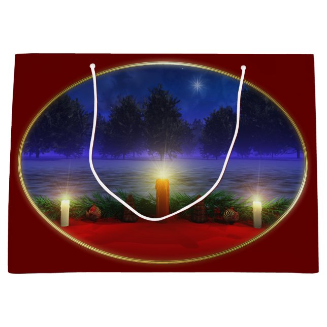 Sacola Para Presentes Grande Das visões do feixe saco mais brilhante do (Frente)