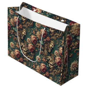 Sacola Para Presentes Grande Decadência Derangada - Floral Vitoriano Gótico