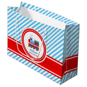 Sacola Para Presentes Grande Decoração da Festa de aniversário do Choo Choo
