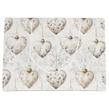Decoração de Casamento Ornamentos Corações Cinza C