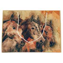 Sacola Para Presentes Grande Decoração de pintura por aquarela artística