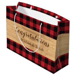 Sacola Para Presentes Grande Deer Hunting Lodge Chá de fraldas Antlers