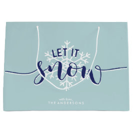 Sacola Para Presentes Grande Deixe-O Neve! Feriado de inverno
