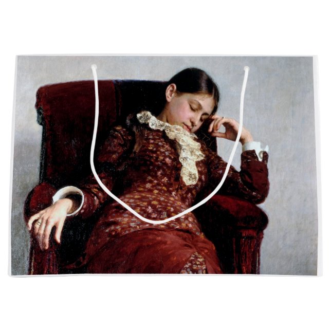 Sacola Para Presentes Grande Descansando, Ilya Repin (Frente)