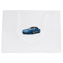 Sacola Para Presentes Grande desenho do carro azul 240sx 