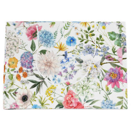 Sacola Para Presentes Grande Desenho Floral Colorido Estilo Vintage