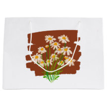 Desenho floral rústico em fundo marrom