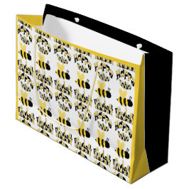 Sacola Para Presentes Grande Desenho Personalizado de Abelha Única para Anivers