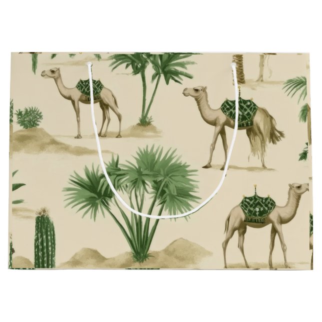 Sacola Para Presentes Grande "Desert Camel Gift Bag" (Frente)