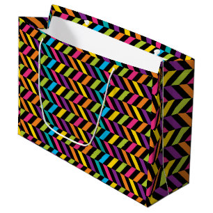 Sacola Para Presentes Grande design 1 colorido de moda Neon Bright