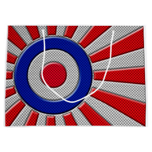Sacola Para Presentes Grande Design corajoso do Sunburst de Roundel no estilo