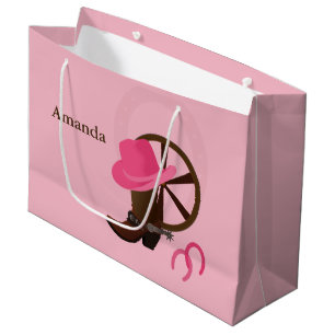 Sacola Para Presentes Grande Design de Boot da Cowgirl LGB