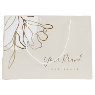 Sacola Para Presentes Grande Design de etiqueta de papel grande personalizada