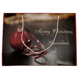 Sacola Para Presentes Grande Design de Feliz Natal Personalizado