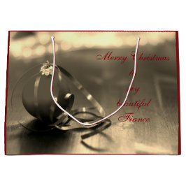 Sacola Para Presentes Grande Design de Fim de Natal Personalizado