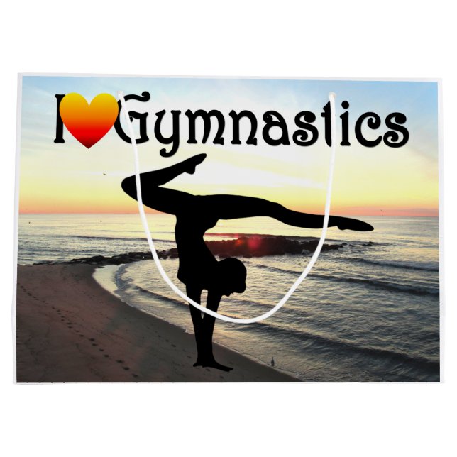 Sacola Para Presentes Grande Design DE GINÁSTICA RETIRADA (Verso)