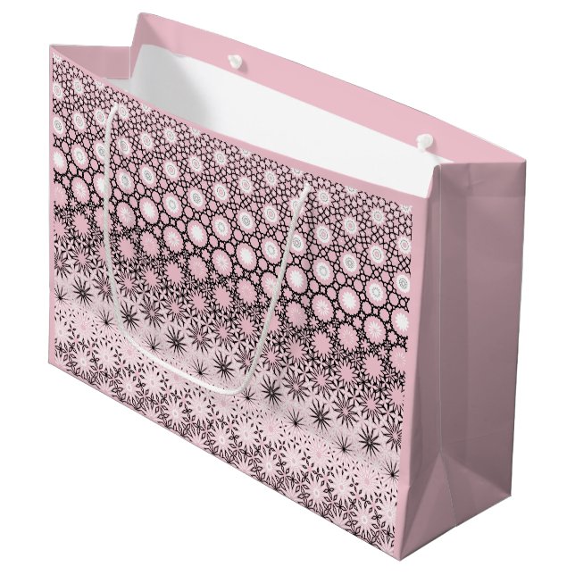 Sacola Para Presentes Grande Design de metamorfose rosa (Frente inclinada)