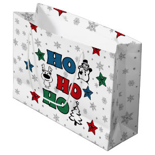 Sacola Para Presentes Grande Design de Natal Ho-Ho