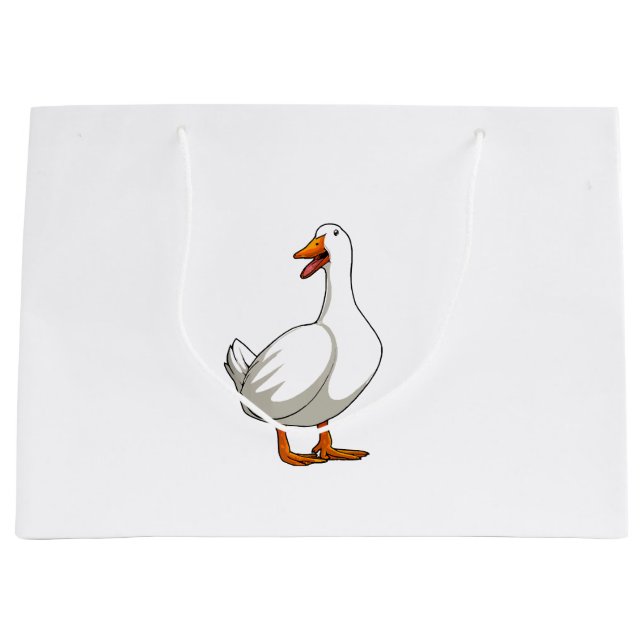 Sacola Para Presentes Grande Design de Pato Bonito Homens Aves Aquáticas Pássar (Frente)