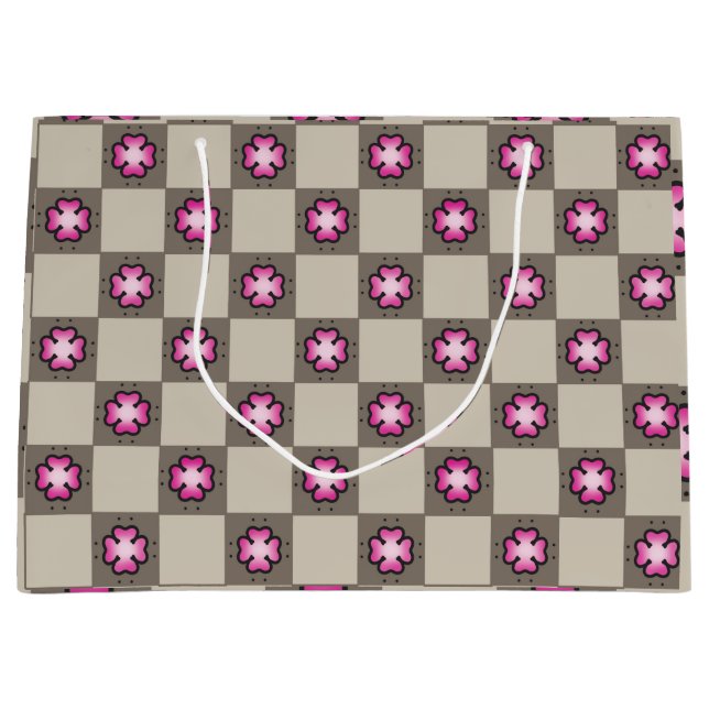 Sacola Para Presentes Grande Design de retrorreflectores sem costura (Frente)