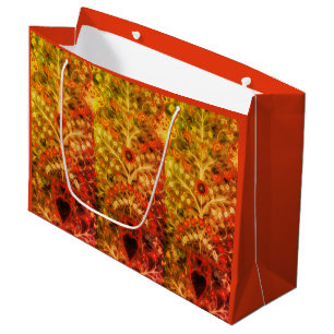 Sacola Para Presentes Grande Design de têxtil indiano antigo