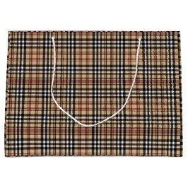 Sacola Para Presentes Grande Design de xadrez clássica