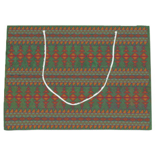 Sacola Para Presentes Grande Design Grande G - Geométrico Sagebrush
