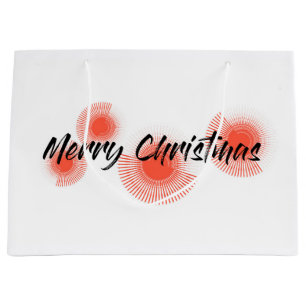 Sacola Para Presentes Grande design moderno, alegre e divertido "Feliz Natal"