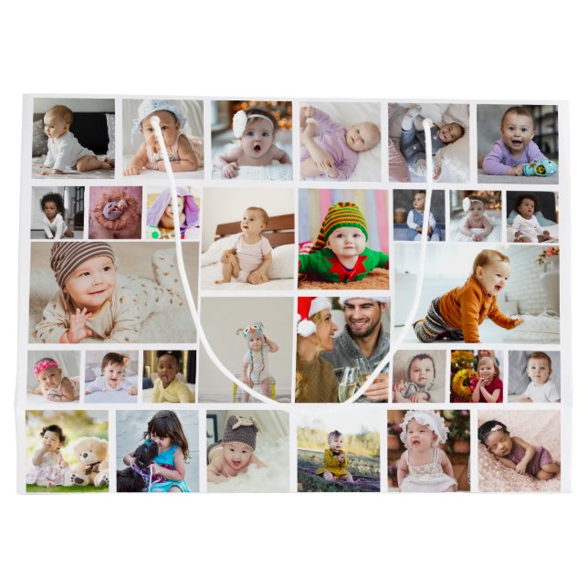 Sacola Para Presentes Grande Design seu próprio Poster de Colagem de Fotos 30 (Verso)