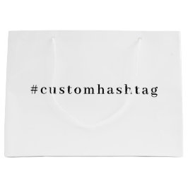 Sacola Para Presentes Grande Design Social de Hashtag Tendência Moderna