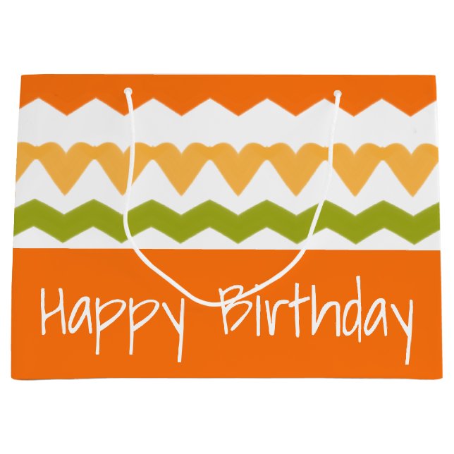 Sacola Para Presentes Grande Designer de Padrão Moderno (Frente)