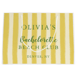 Sacola Para Presentes Grande Despedida de Solteira Amarela e Verde de Verão