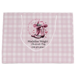 Sacola Para Presentes Grande Despedida de Solteira de Cowgirl Western Vintage R
