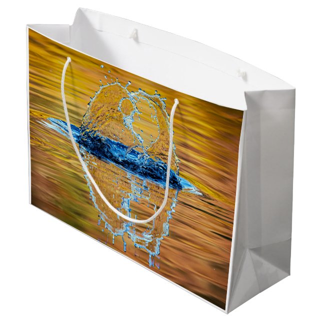 Sacola Para Presentes Grande Despejo na noite de outono (Verso inclinado)