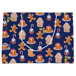 Sacola Para Presentes Grande Desserts de Natal