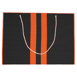 Sacola Para Presentes Grande Destaque desportivo Laranja Escórias de Carbono Im