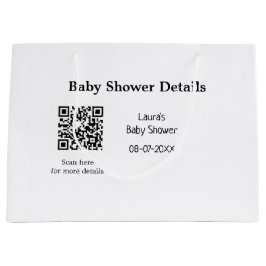 Sacola Para Presentes Grande DETALHES DO chá de fraldas CÓDIGO DE VERIFICAÇÃO Q