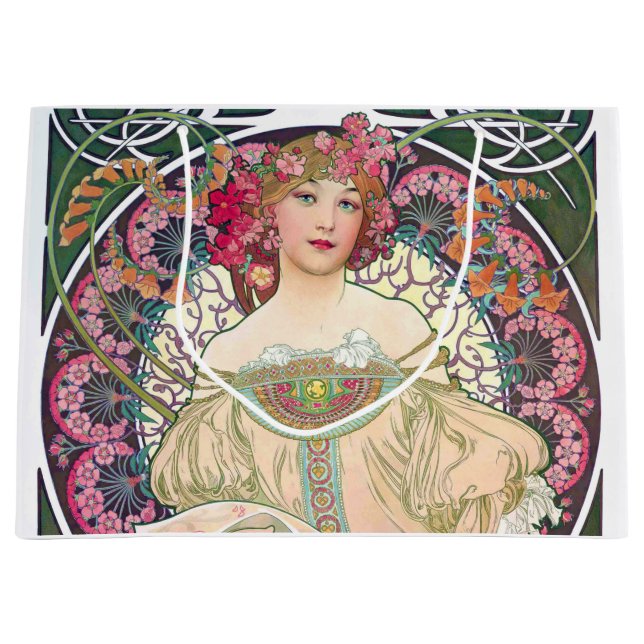 Sacola Para Presentes Grande Devaneio (Primavera), Mucha (Frente)