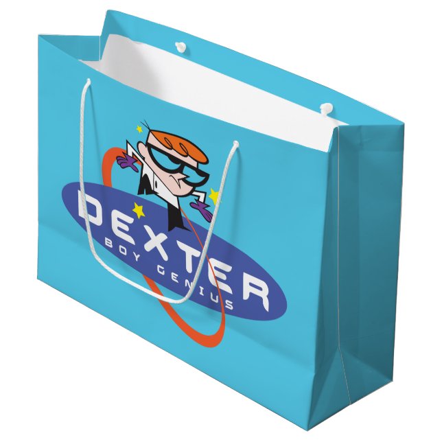 Sacola Para Presentes Grande Dexter "Boy Genius" (Frente inclinada)