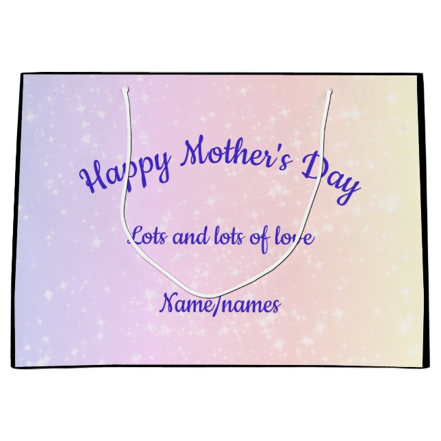 Sacola Para Presentes Grande Dia das mães personalizado (Frente)