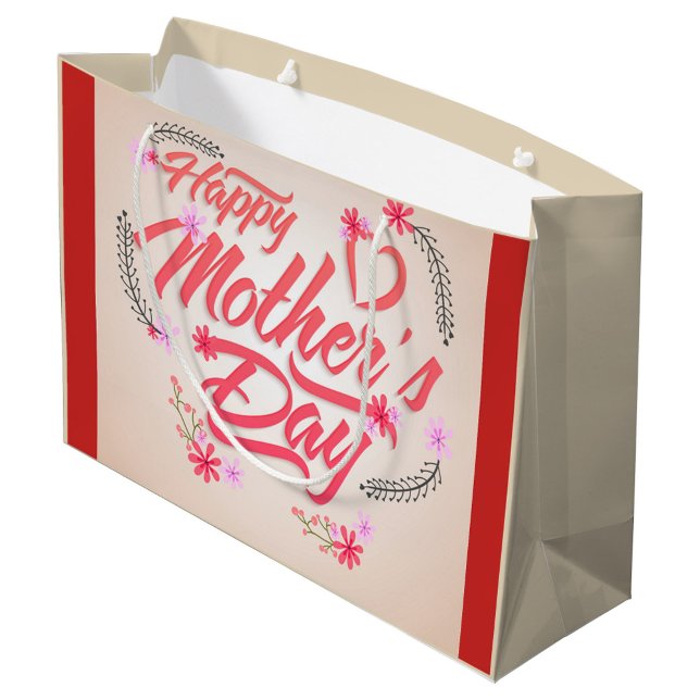 Sacola Para Presentes Grande Dia de as mães Feliz (Happy Mother's Day Gift Bag!)