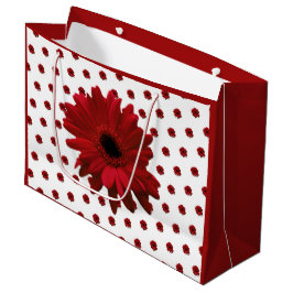 Sacola Para Presentes Grande Dia de as mães Red Gerbera Daisy