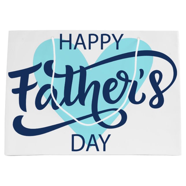 Sacola Para Presentes Grande Dia de os pais Feliz (Frente)